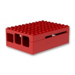 RASPBERRY PI3 - Gehäuse, Pi-Blox für Raspberry Pi Modelle B+, 2-und 3 B-Modelle, ABS, Rot
