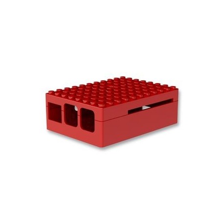 FRAMBUESA PI3 - Caso Pi Blox para Raspberry Pi Modelos B+, 2, y 3 Modelos B, ABS, Rojo