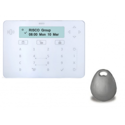 Risco RPKELPWT000B - Clavier alarme Elegant Keypad blanc lecteur de badge