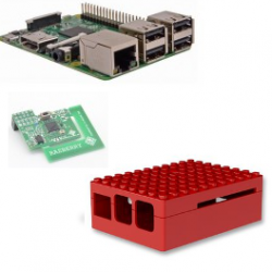 Raspberry Pi 3-scheda Z-wave Plus caso Lego rosso