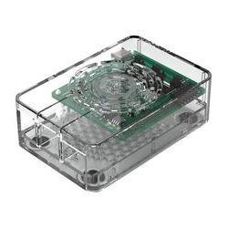 Funda Raspberry Pi 4 Multicomp Pro transparente botón de encendido integrado