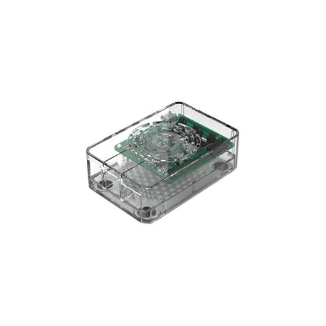 Raspberry Pi 4 Multicomp Pro case transparent integrated power button