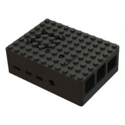 Black Raspberry Pi 4 Lego case