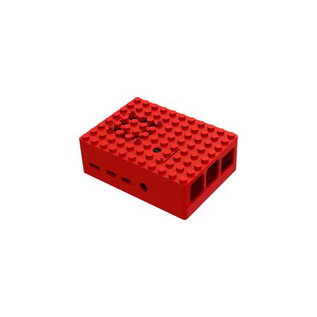Red Raspberry Pi 4 Lego case