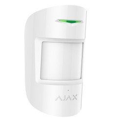 Ajax COMBIPROTECT W-PIR e rilevatore di rottura vetri bianco