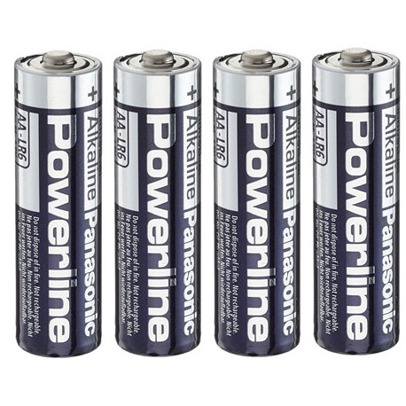 Powerline LR6 - Confezione 4 Batterie Alcaline Tipo AA 1.5V