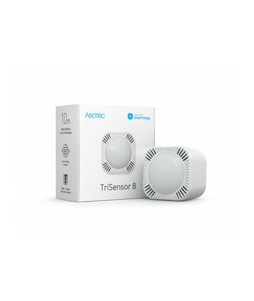 Aeotec ZWA045-C - Aeotec TriSensor 8 Sensores de Movimiento, Temperatura y Luz