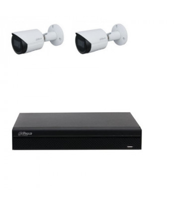 Kit vidéo surveillance Dahua - Enregistreur NVR4104HS-P-4KS3 + SSD 960Go 4 canaux POE 2 caméras 4 mégapixels IPC-HFW2441S-S