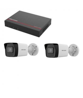 Kit Videosorveglianza Hikvision - DS-7104NI-Q1/4P Registratore 1TB SSD 2 Telecamere 4 Megapixel