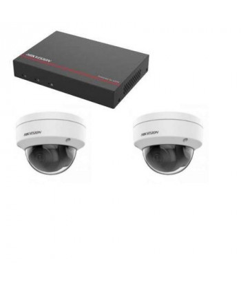 Hikvision Video Surveillance Kit - DS-7104NI-Q1/4P Recorder, 1TB SSD Hard Drive, 2 Domes, 4 Megapixels