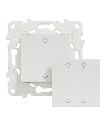 NU557118W Wiser Unica - interrupteur centralisé sans fil 2 ou 4 BP Blanc